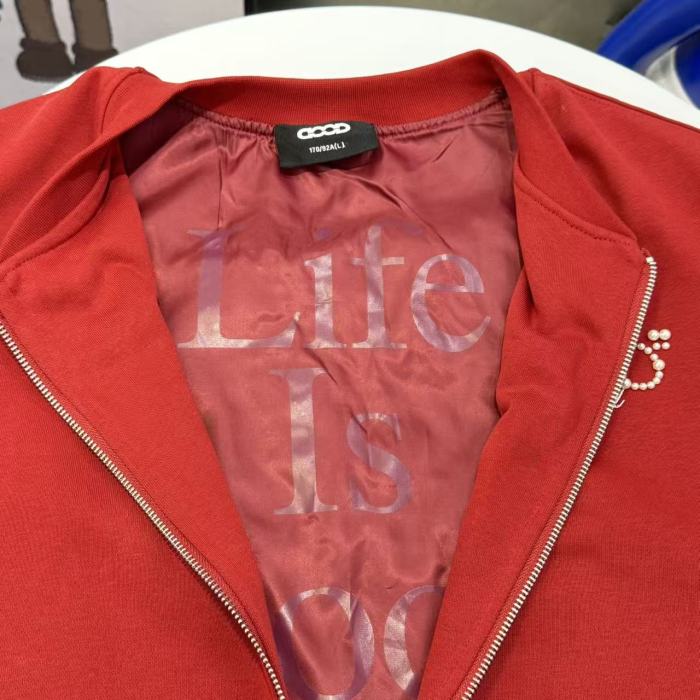 Pearl Logo Embroidery Baseball Collar Zip Jacket 2 colors 29319482