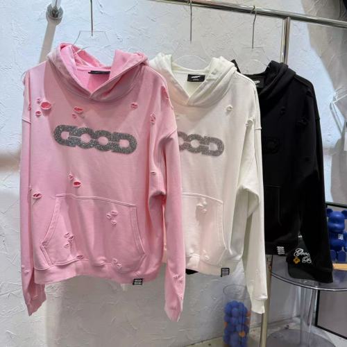Fine Glitter Crushed Diamond Distressed Hoodie 3 colors 29319479