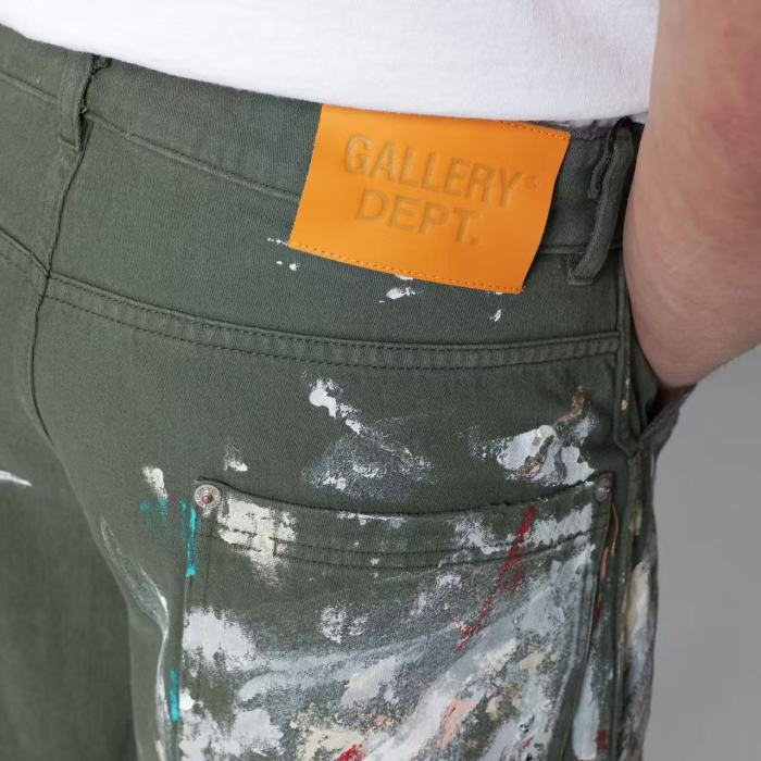 [Big & Tall for weights up to 260 lbs]1:1 quality version Full Paint Splatter Dark Green Shorts 29319572