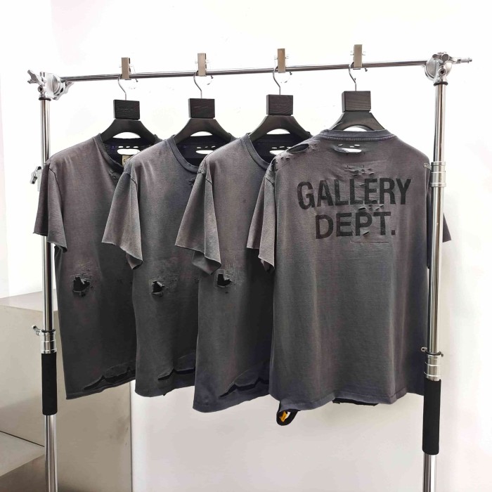 [Big & Tall for weights up to 260 lbs]1:1 quality version Patch Ripped Pocket Print Washed Tee 29319569