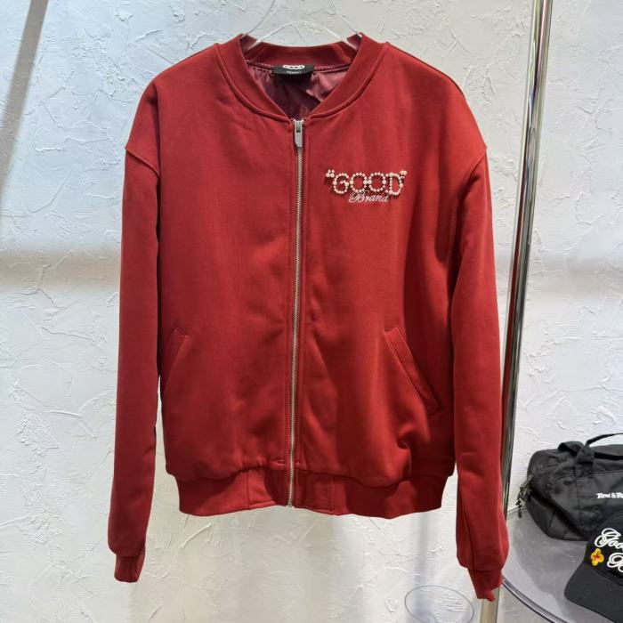 Pearl Logo Embroidery Baseball Collar Zip Jacket 2 colors 29319482