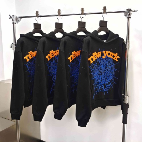 [Big & Tall for weights up to 220 lbs]1:1 quality version Orange New York Blue Mesh Print Hoodie & Pants Set 29319552