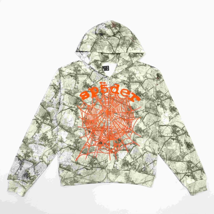 [Big & Tall for weights up to 220 lbs]1:1 quality version Orange Letter Jungle Floral Zip Hoodie & Shorts Set 29319551