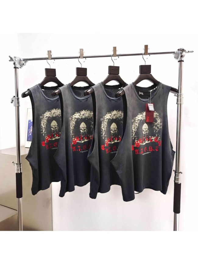 [Big & Tall for weights up to 260 lbs]1:1 quality version Thriller Night Print Washed Vest 29319593