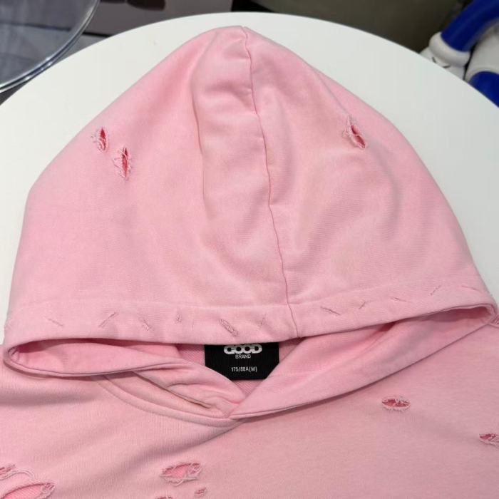 Fine Glitter Crushed Diamond Distressed Hoodie 3 colors 29319479
