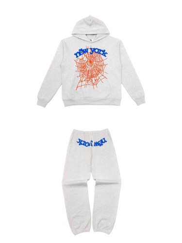 [Big & Tall for weights up to 220 lbs]1:1 quality version Blue New York Orange Mesh Print Hoodie & Pants Set 29319553