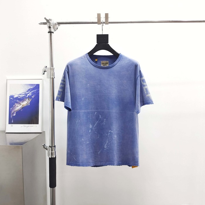 [Big & Tall for weights up to 260 lbs]1:1 quality version Vertical Letter Spray Print Washed Tee 2 colors 29319570