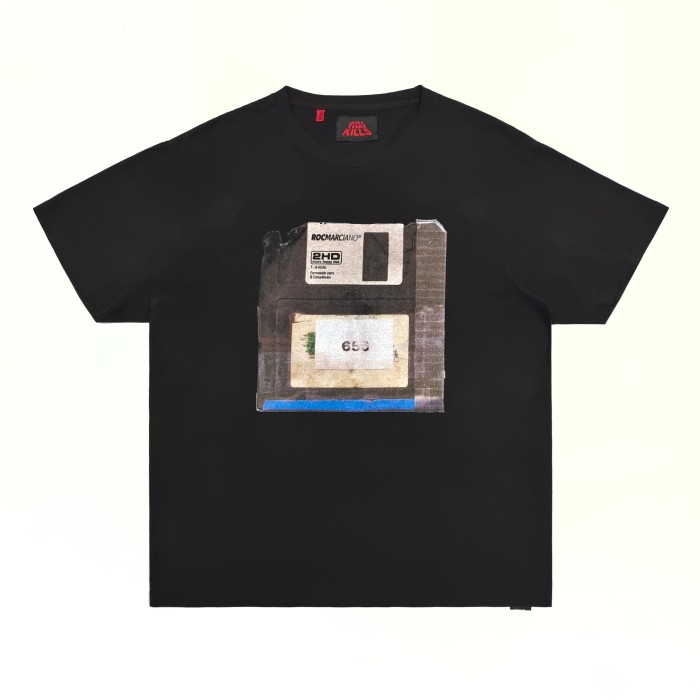 [Big & Tall for weights up to 260 lbs]1:1 quality version Floppy Disk Print Black Tee 29319567