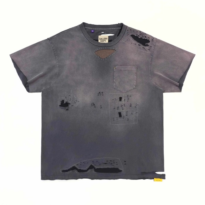 [Big & Tall for weights up to 260 lbs]1:1 quality version Patch Ripped Pocket Print Washed Tee 29319569