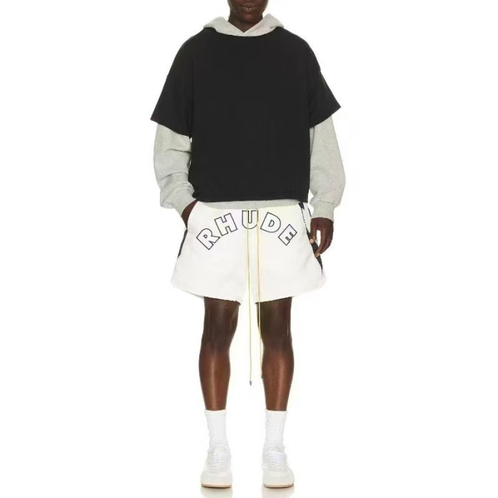 Letter Embroidery Color Block Casual Unisex American High Street Beach Sports Shorts 4 colors 29315534