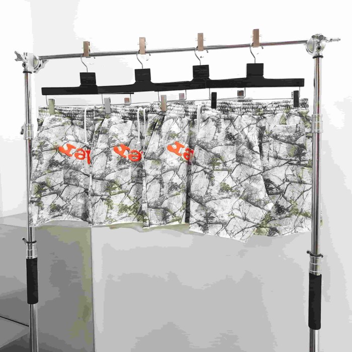 [Big & Tall for weights up to 220 lbs]1:1 quality version Orange Letter Jungle Floral Zip Hoodie & Shorts Set 29319551