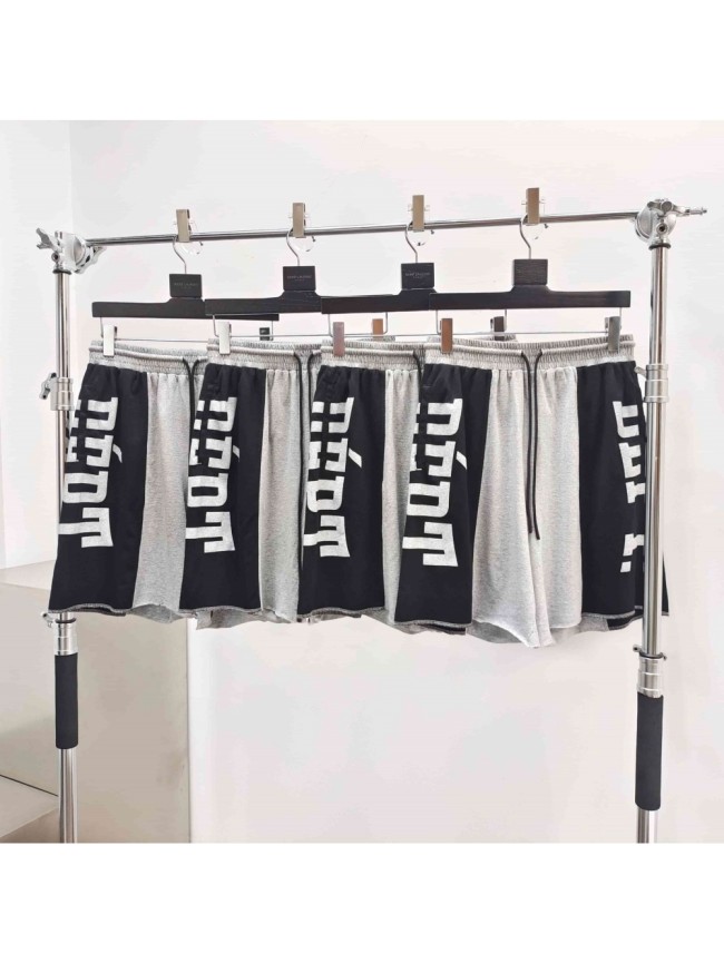 [Big & Tall for weights up to 260 lbs]1:1 quality version Left Right White Letter Grey Black Spliced Shorts 29319571
