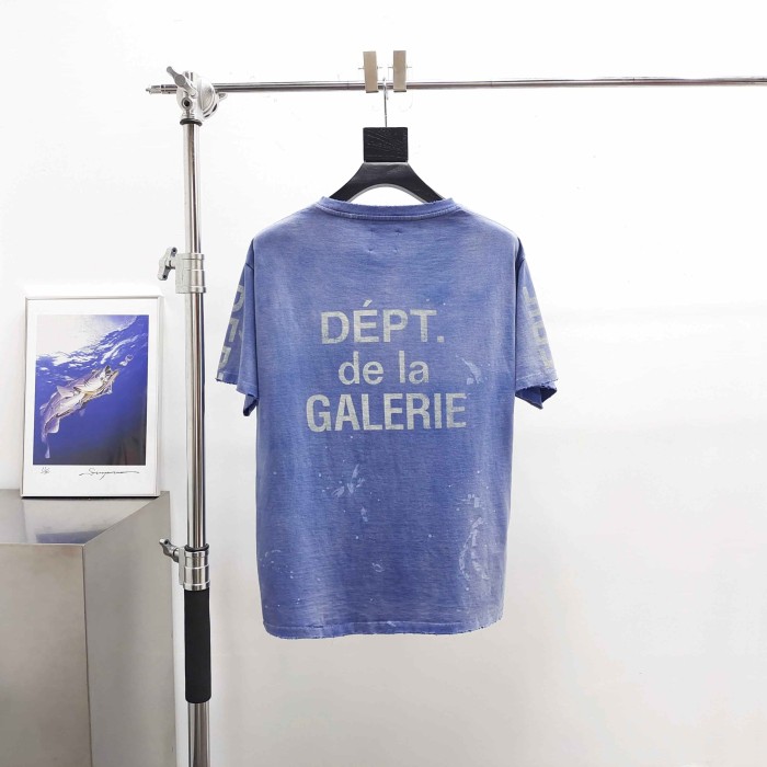 [Big & Tall for weights up to 260 lbs]1:1 quality version Vertical Letter Spray Print Washed Tee 2 colors 29319570