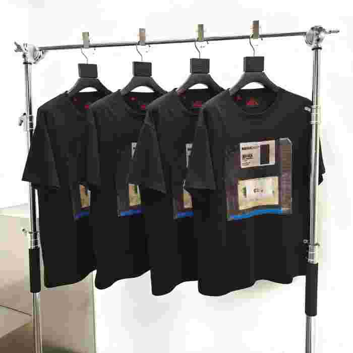 [Big & Tall for weights up to 260 lbs]1:1 quality version Floppy Disk Print Black Tee 29319567