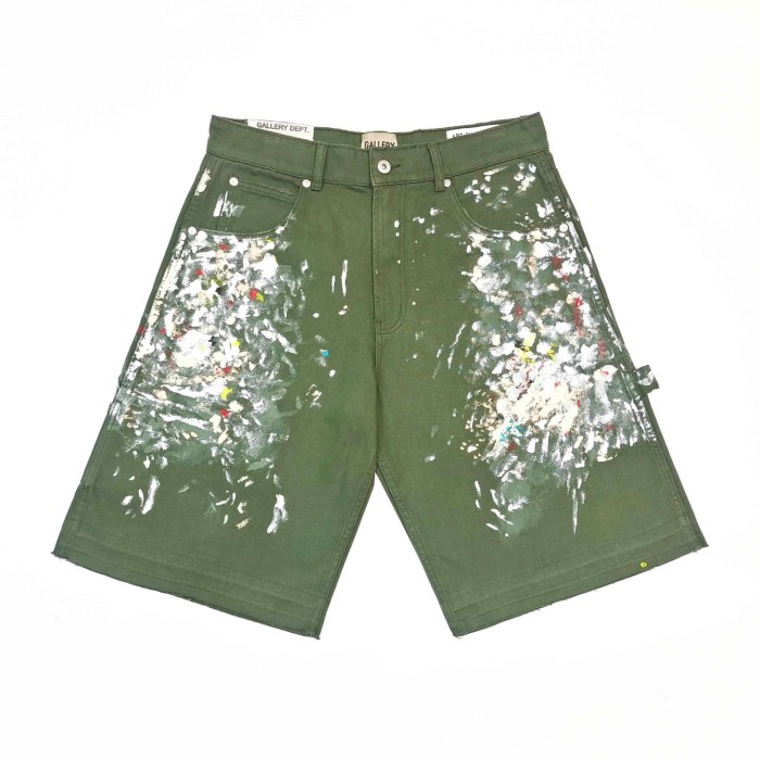 [Big & Tall for weights up to 260 lbs]1:1 quality version Full Paint Splatter Dark Green Shorts 29319572