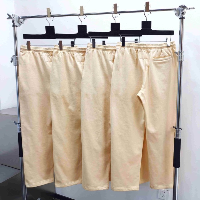 [Big & Tall for weights up to 220 lbs]1:1 quality version Mixed Rhinestone Letter Beige Zip Hoodie & Pants Set 29319554