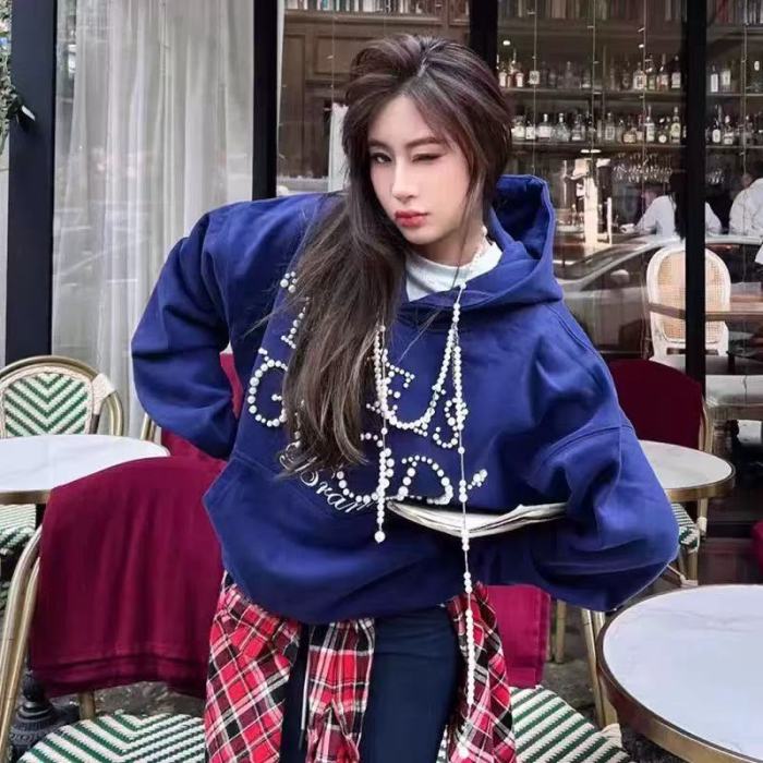 Round Pearl Logo Embroidery Hoodie 2 colors 29319481