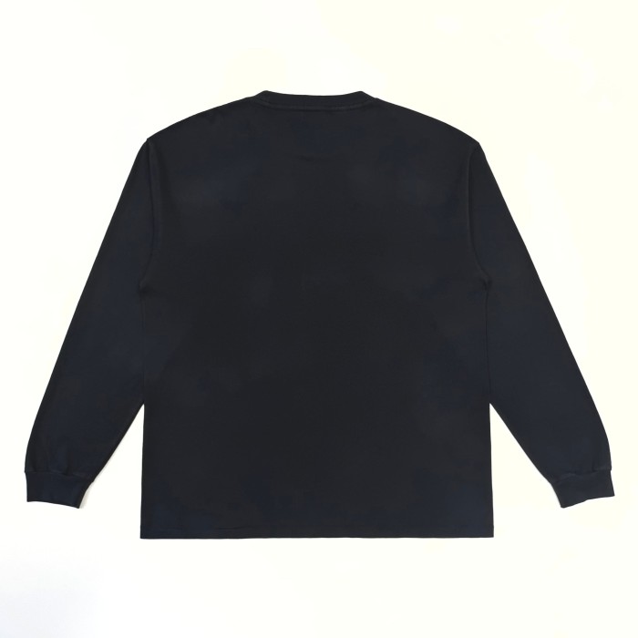 [Big & Tall for weights up to 260 lbs]1:1 quality version Flocked French Text Print Long Sleeve Tee 2 colors 29319568