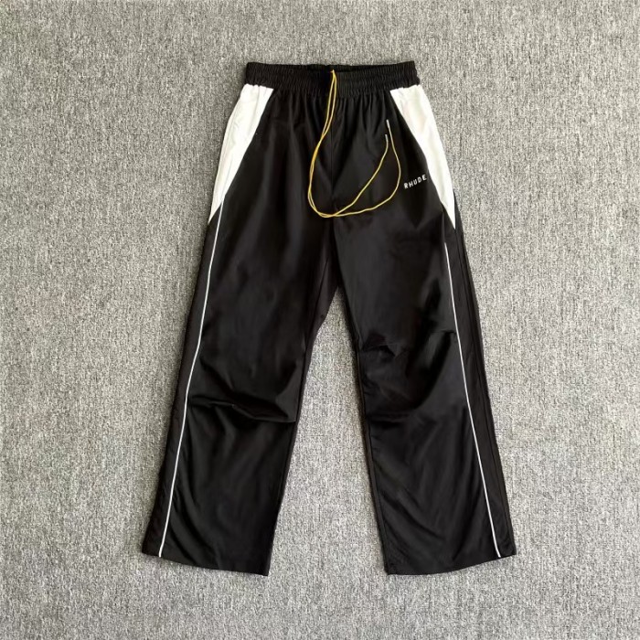 Vintage American Sport Style Letter Embroidery Color Block Zip-Up Cropped Jacket & Pants Set 2 colors 29317364