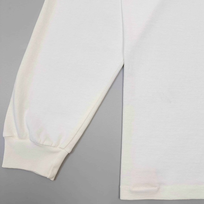 [Big & Tall for weights up to 260 lbs]1:1 quality version Flocked French Text Print Long Sleeve Tee 2 colors 29319568