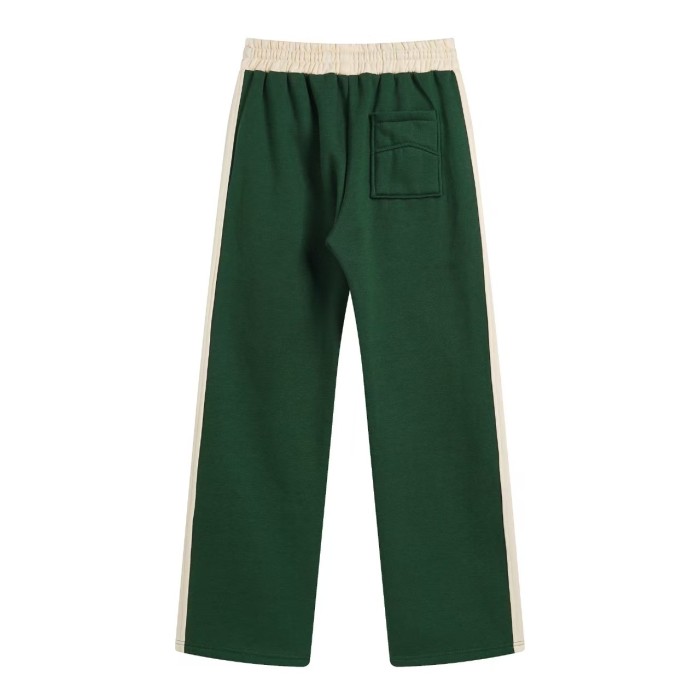 Vintage College Style Rhude Letter Print Color Block Half Zip Fleece Lined Sweatshirt & Sweatpants Set 4 colors 29317688