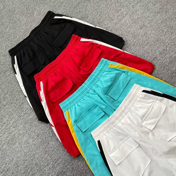 Letter Embroidery Color Block Casual Unisex American High Street Beach Sports Shorts 4 colors 29315534