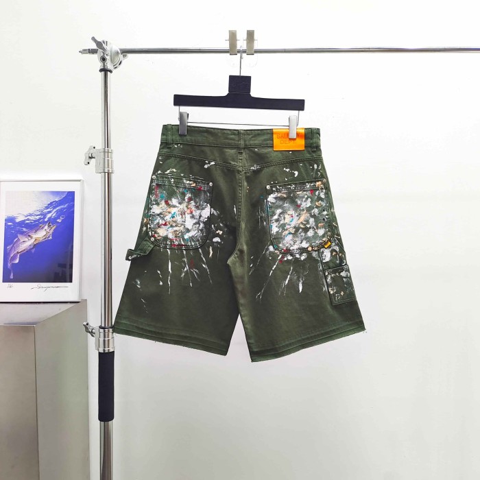 [Big & Tall for weights up to 260 lbs]1:1 quality version Full Paint Splatter Dark Green Shorts 29319572