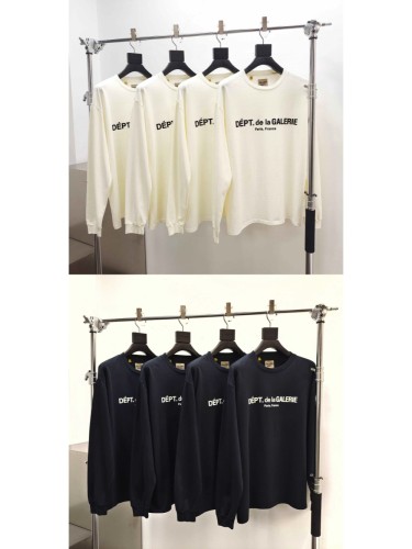 [Big & Tall for weights up to 260 lbs]1:1 quality version Flocked French Text Print Long Sleeve Tee 2 colors 29319568