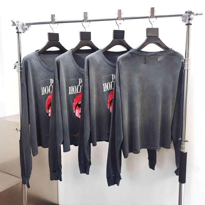 [Big & Tall for weights up to 260 lbs]1:1 quality version Blake Print Washed Long Sleeve Tee 29319596