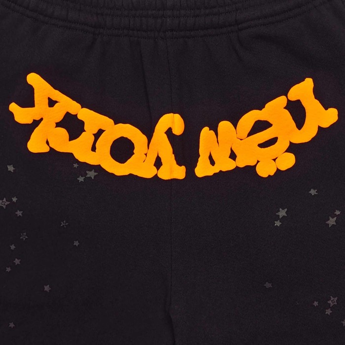 [Big & Tall for weights up to 220 lbs]1:1 quality version Orange New York Blue Mesh Print Hoodie & Pants Set 29319552