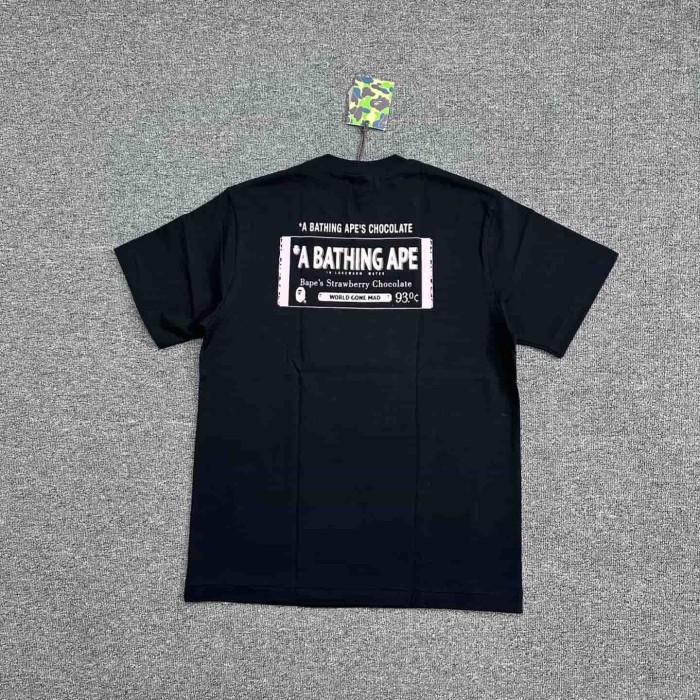1:1 quality version Valentine's Day Limited Chocolate Block Ape Head Print Tee 2 colors 29321681