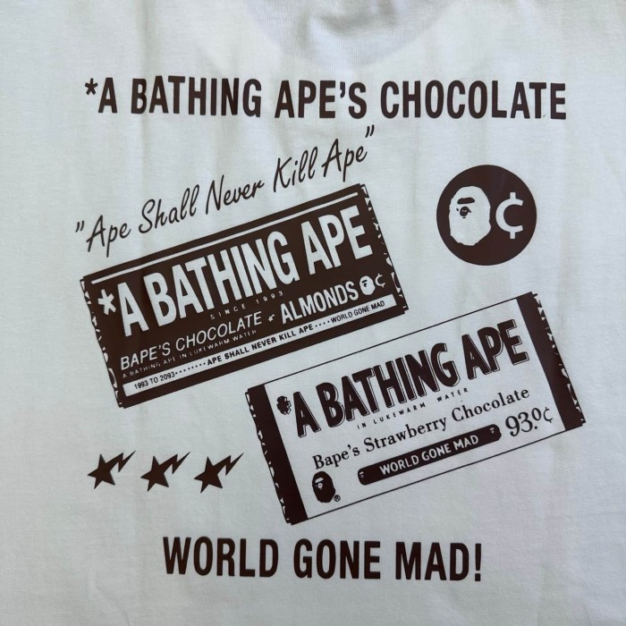 1:1 quality version Valentine's Day Limited Chocolate Wrapper Collage Print Tee 2 colors 29321680