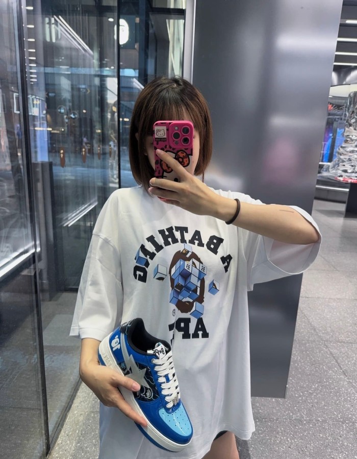 1:1 quality version 88RISING Co-branded Cube Ape Print Tee 29321685
