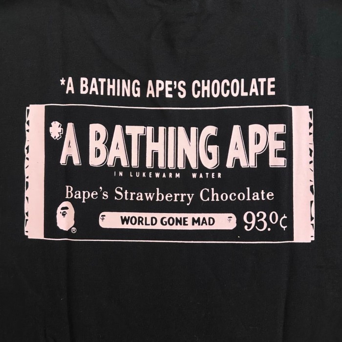 1:1 quality version Valentine's Day Limited Chocolate Block Ape Head Print Tee 2 colors 29321681