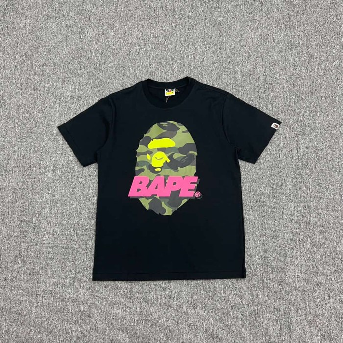 1:1 quality version Watermelon Color Camo Ape Head Print Tee 2 colors 29321684
