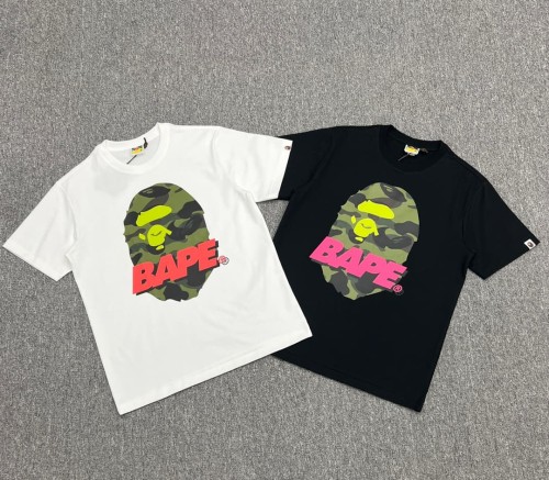 1:1 quality version Watermelon Color Camo Ape Head Print Tee 2 colors 29321684