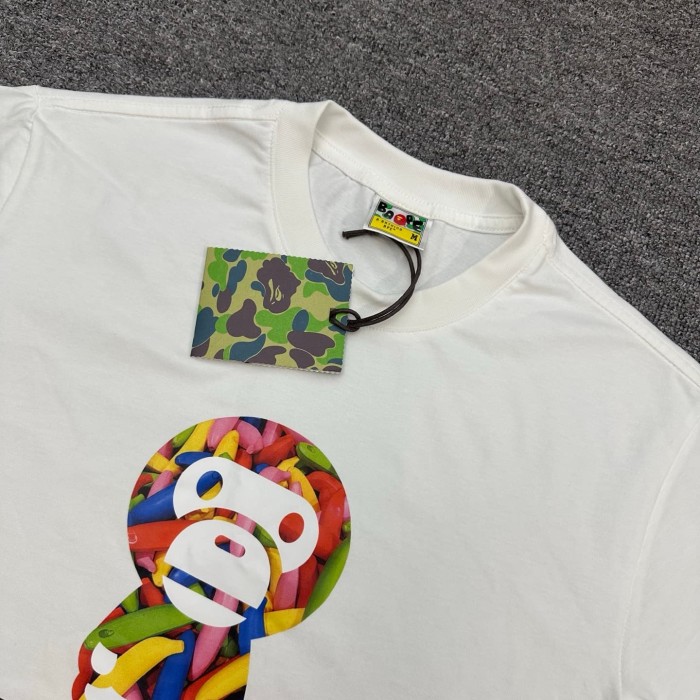 1:1 quality version Rainbow Banana Cartoon Milo Print Tee 2 colors 29321675