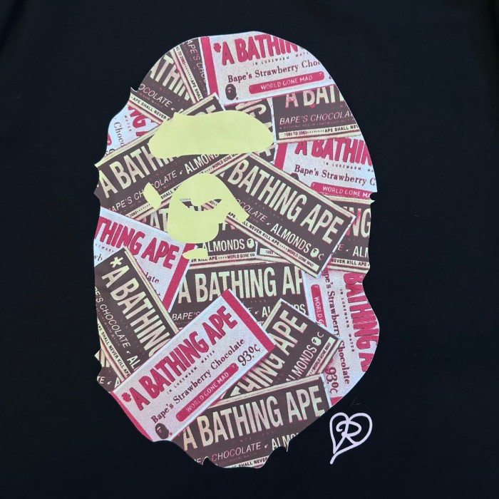 1:1 quality version Valentine's Day Limited Chocolate Wrapper Collage Print Tee 2 colors 29321680