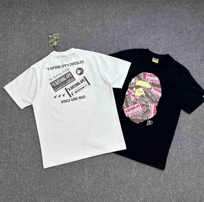 1:1 quality version Valentine's Day Limited Chocolate Wrapper Collage Print Tee 2 colors 29321680