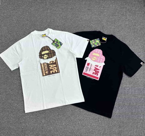 1:1 quality version Valentine's Day Limited Chocolate Block Ape Head Print Tee 2 colors 29321681
