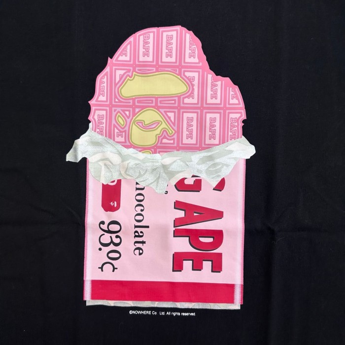 1:1 quality version Valentine's Day Limited Chocolate Block Ape Head Print Tee 2 colors 29321681