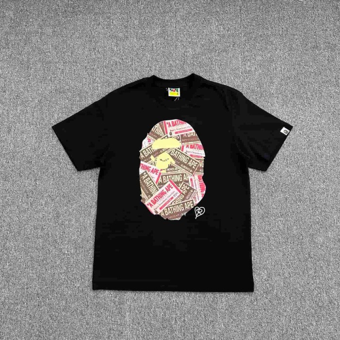 1:1 quality version Valentine's Day Limited Chocolate Wrapper Collage Print Tee 2 colors 29321680