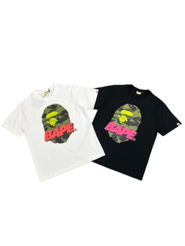 1:1 quality version Watermelon Color Camo Ape Head Print Tee 2 colors 29321684
