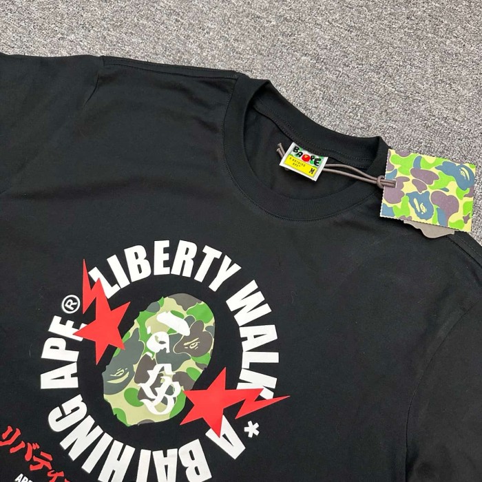 1:1 quality version Liberty Walk Co-branded Circular Letter Ape Head Print Tee 2 colors 29321674
