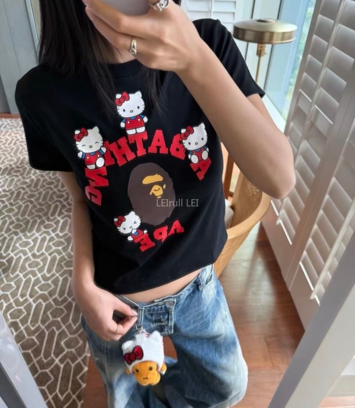 1:1 quality version Sanrio Co-branded Four Characters Print Tee 4 colors 29321682