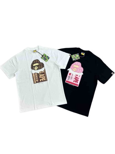 1:1 quality version Valentine's Day Limited Chocolate Block Ape Head Print Tee 2 colors 29321681