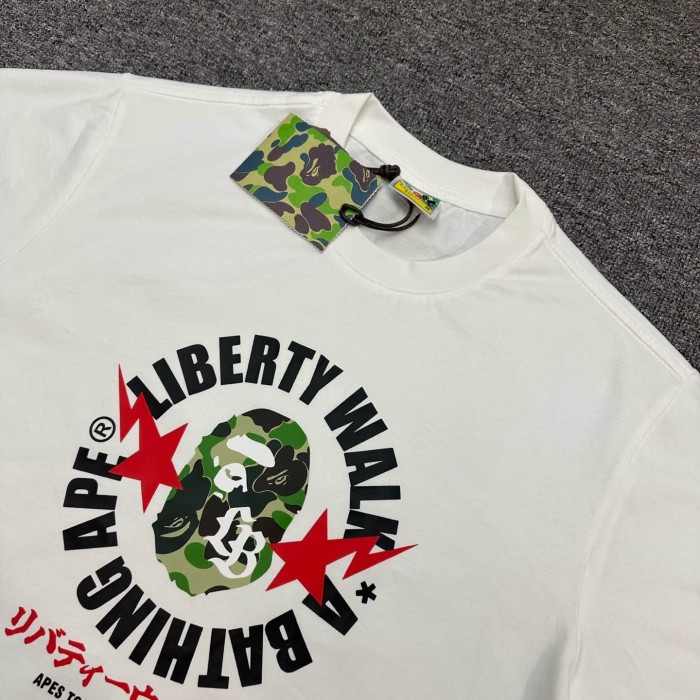 1:1 quality version Liberty Walk Co-branded Circular Letter Ape Head Print Tee 2 colors 29321674