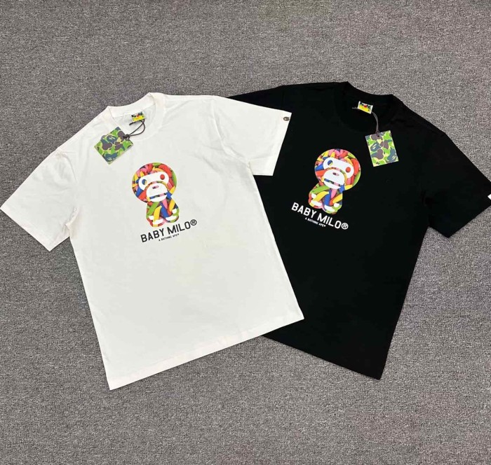 1:1 quality version Rainbow Banana Cartoon Milo Print Tee 2 colors 29321675
