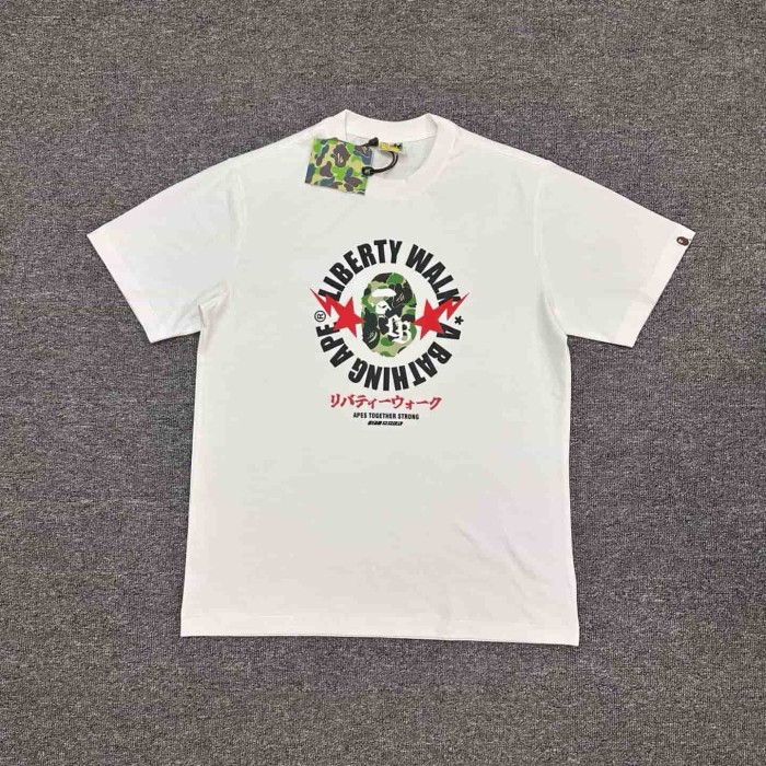 1:1 quality version Liberty Walk Co-branded Circular Letter Ape Head Print Tee 2 colors 29321674