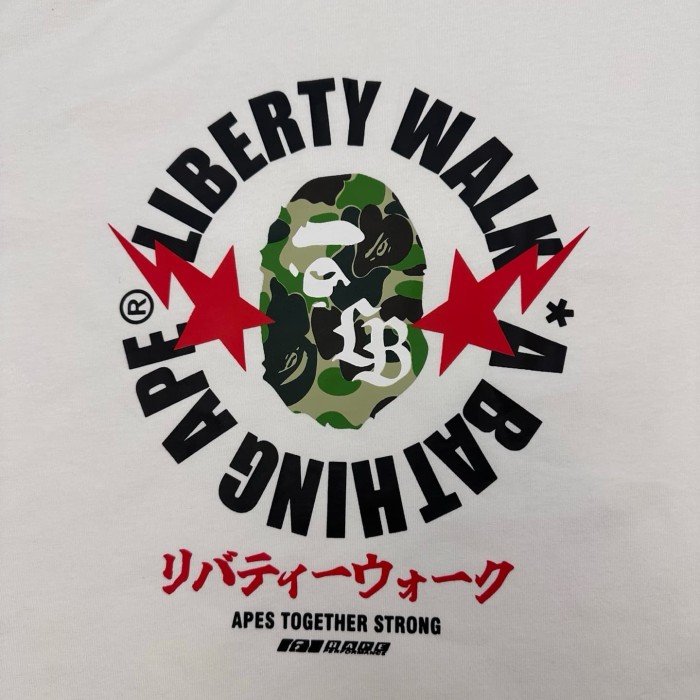 1:1 quality version Liberty Walk Co-branded Circular Letter Ape Head Print Tee 2 colors 29321674